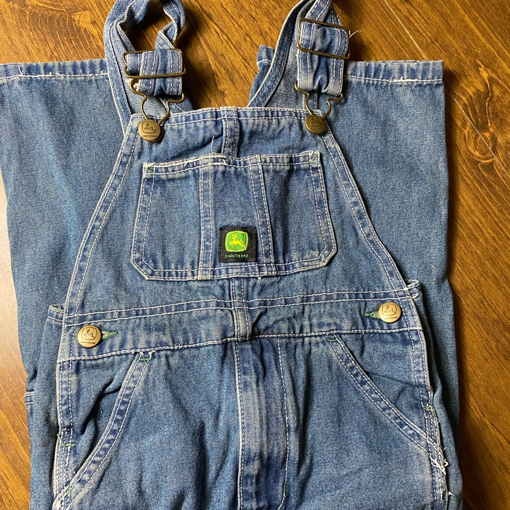 Adorable jean bib overalls John Deere